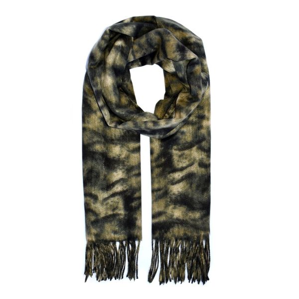 Lily &amp; Rose Luxuriously Soft Animal Print Scarf with Tassels -LS74