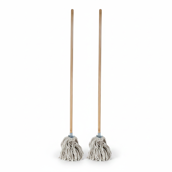 Mop Cotton Head 300g 1.2m Handle for Efficient Cleaning - 2 Pack
