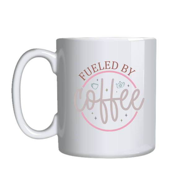 Fueled Coffee Lover Mugs Trendy Graphic Cup Design Birthday Present 033
