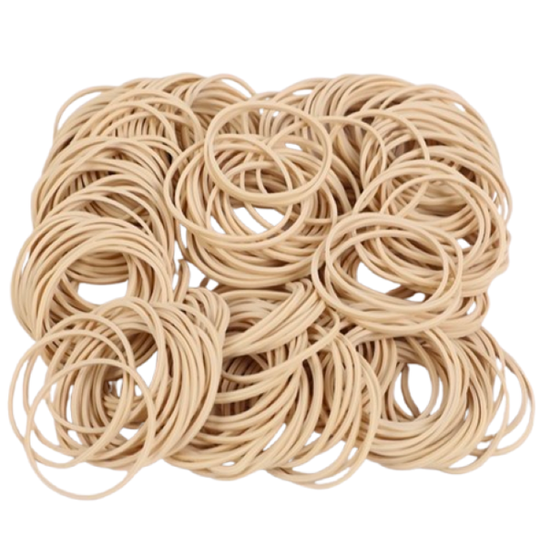 Beifa Rubber Bands - 100 Pieces (Natural Beige)