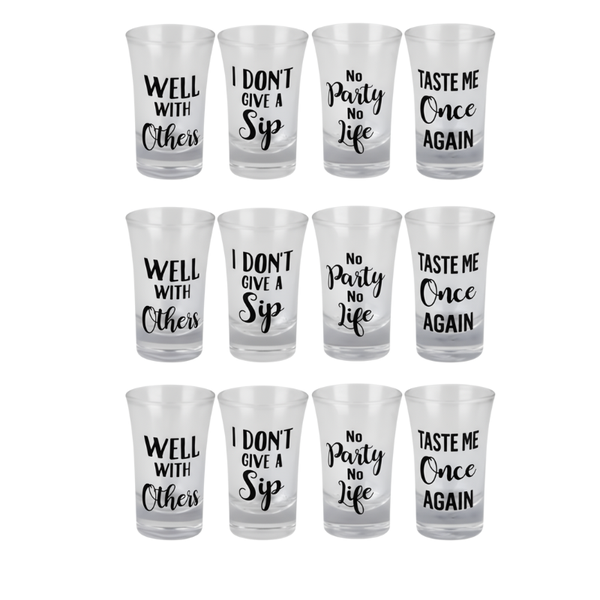 Shot-Glass Prints 25ml - Assorted Designs | Pack of 6 or 12
