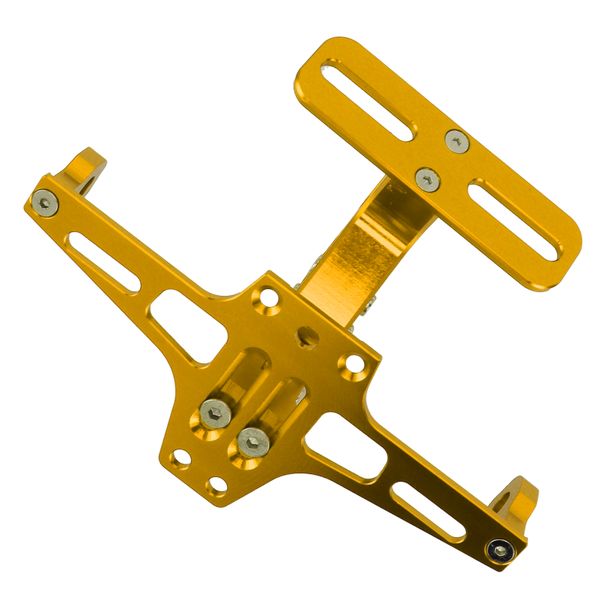 Universal Adjustable Motorcycle License Plate Holder Red Aluminium Alloy