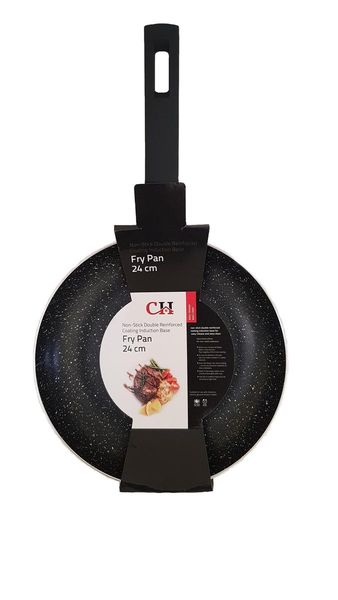 Continental Homeware 24cm Black Non-Stick Frypan - Marble Design