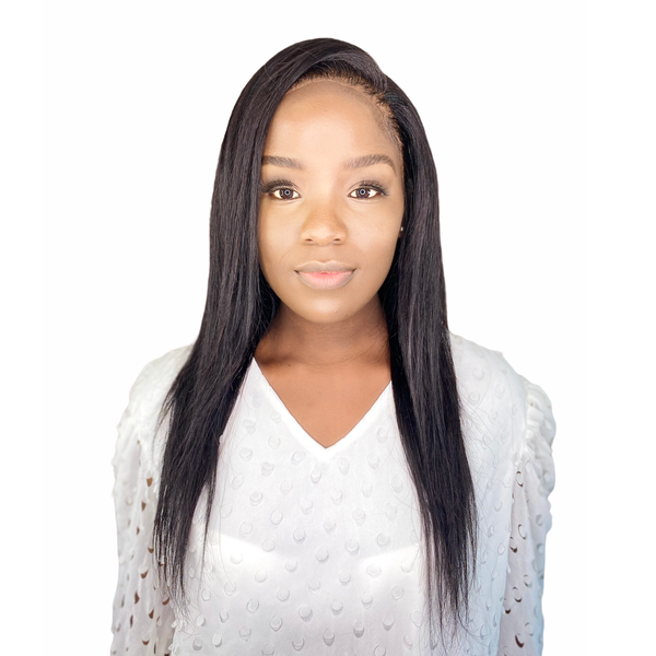 LolaSilk 18" Full Frontal Straight Wig - Brazilian Hair - Black