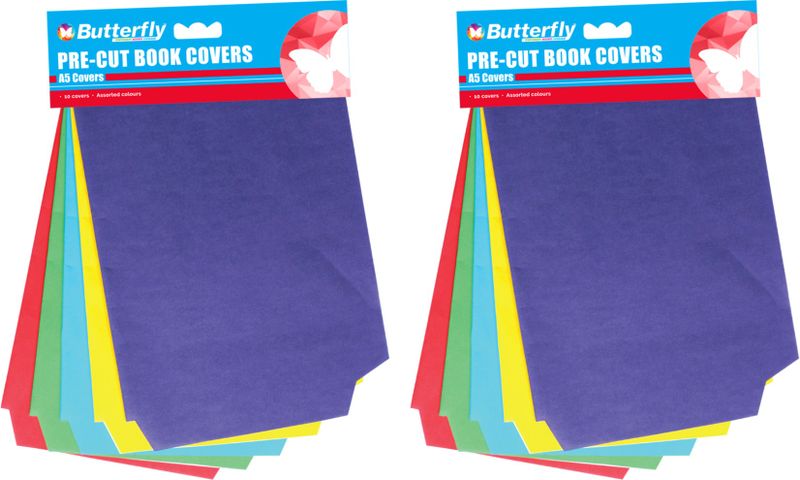 Book Cover - A5 Pre-Cut Bright Paper - 10 Sheets X2