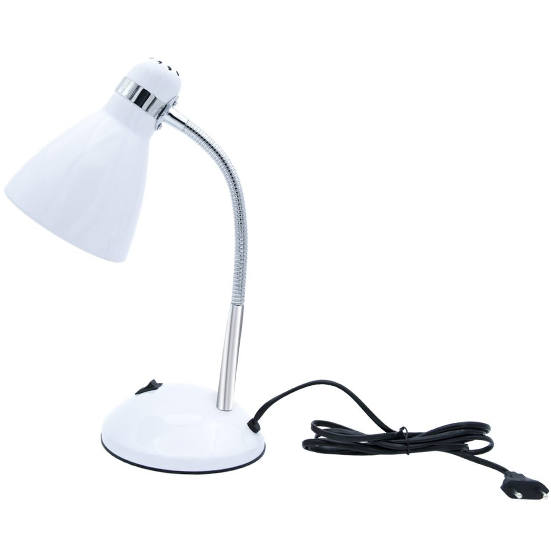 Metal Desk Lamp with Flexible Gooseneck Table Lamp for Bedroom Study Office