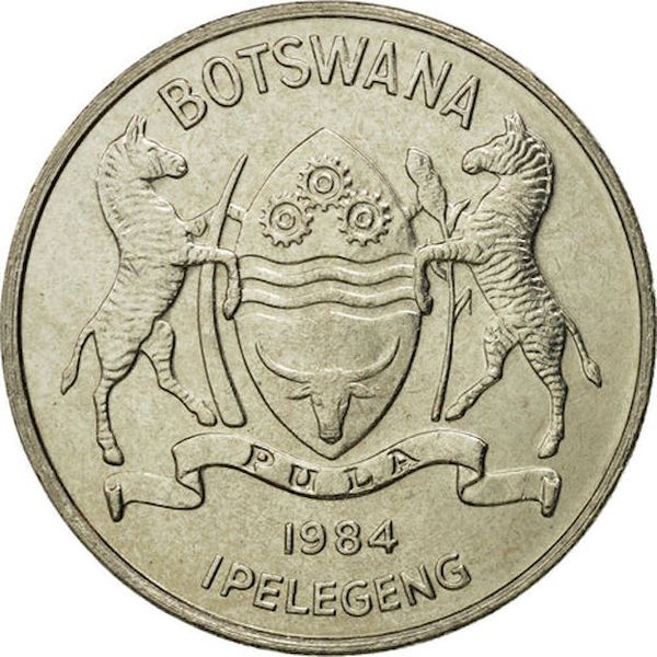 1984 Botswana, 50 Thebe Coin British Royal Mint