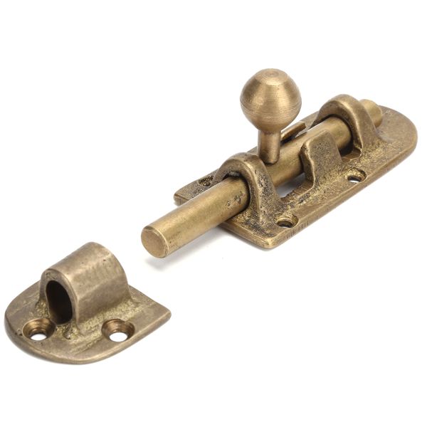 Brass Sliding Door Lock for Vintage Barn