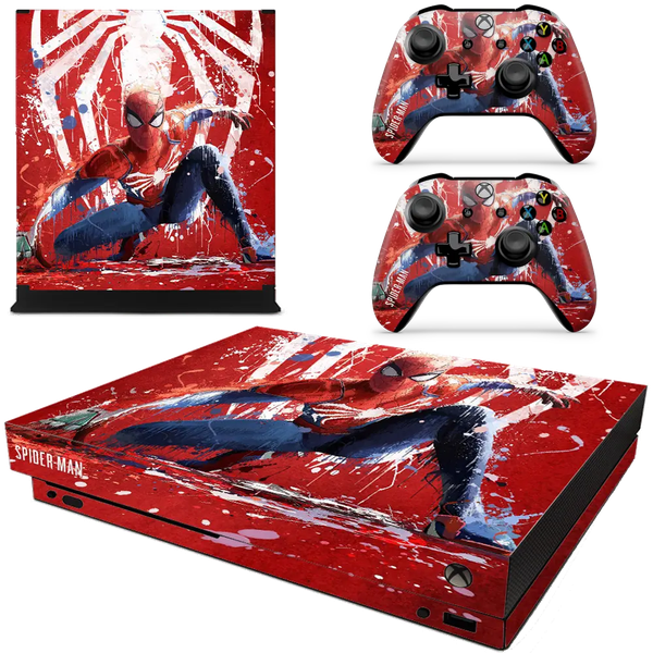 Decal Skin Compatible with Xbox One X - Spider-Man (Spider-Verse) (Decal Only)