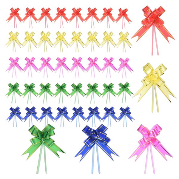 Sweet 50-Piece Decorative Pull Bows - Gift Wrapping &amp; Party Décor 4cmx4cm