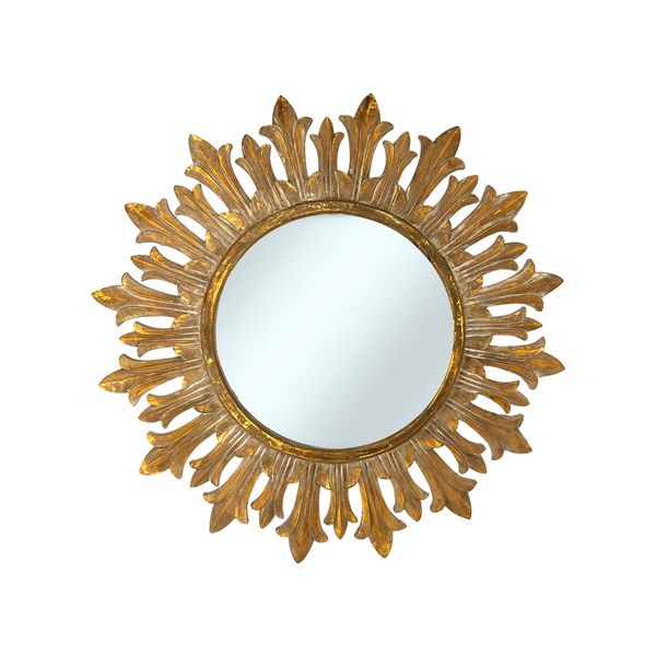 Christian Round Mirror Gold Antique - 120cm