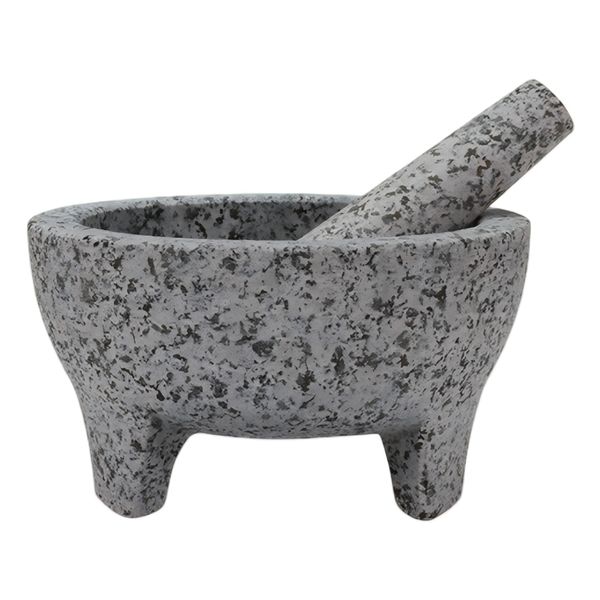 Grey Mortar and Pestle, Refined Granite Mortar and Pestle Set