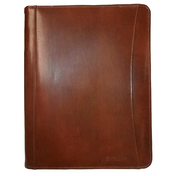 Cellini- Agenda A4 Zip Around Folder Leather- Tan
