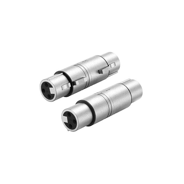 Tecnix XLR Female - Female Barrel Silver Chassis – x2