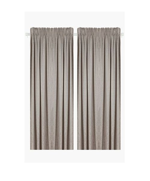 Jacquard Leaf Taped Curtain - 230x218cm