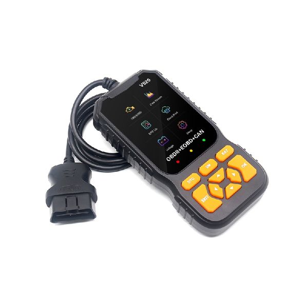 Large-Screen Car Fault Detection Device - Black.