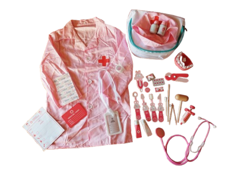 Doctor Set With Wooden Accesories For Kids
