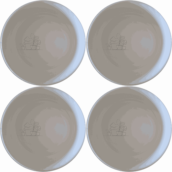 Warm Terracotta Pots Leafy Plants Bowl Set of 4 - Range 1