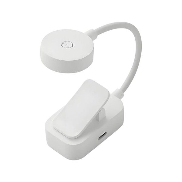 LED Battery-Operated Clip-On Reading Light - White