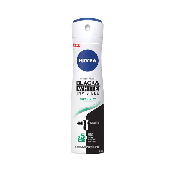 NIVEA Black &amp; White Invisible Fresh Mist Anti-perspirant Deo Spray, 150ml
