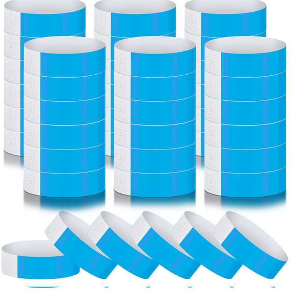 500 Pcs Paper Wristbands for Events, Adhesive Colored Wristbands,