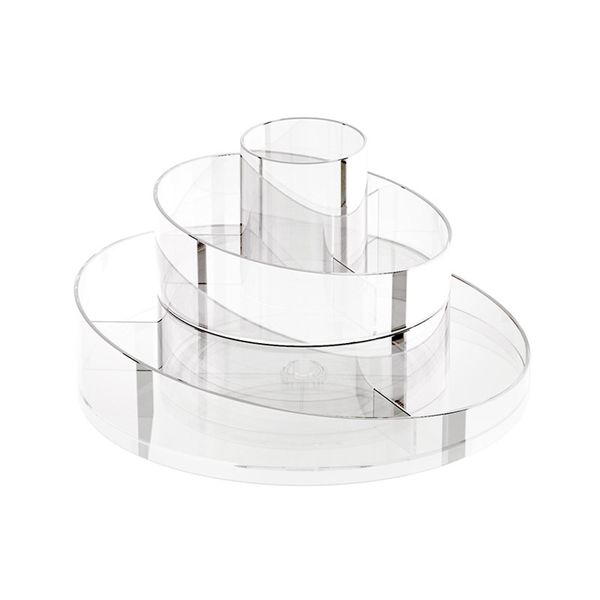 2 Layers 360 Degrees Rotating Storage Rack