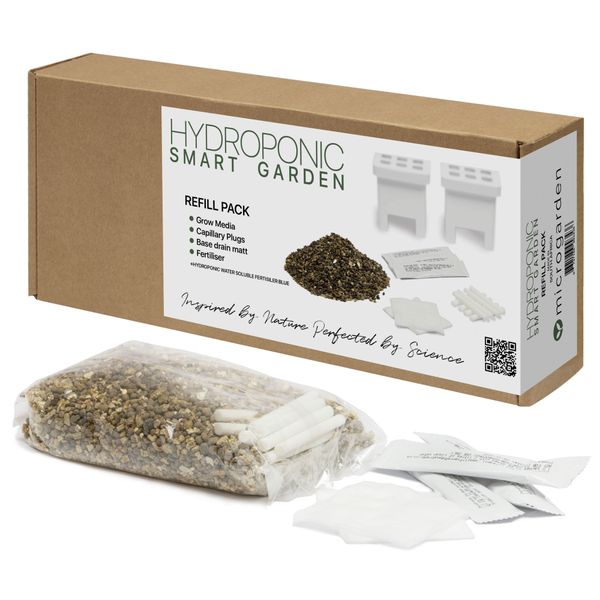 HYDROPONIC Indoor Herb Garden Grow Media and Capillary Plug Refill bag.