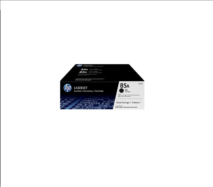 HP 85A Dual Pack LaserJet Toner Cartridges - Black