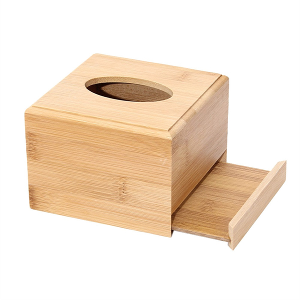Roll Wooden Square Tissue Box Tissue Paper Holder