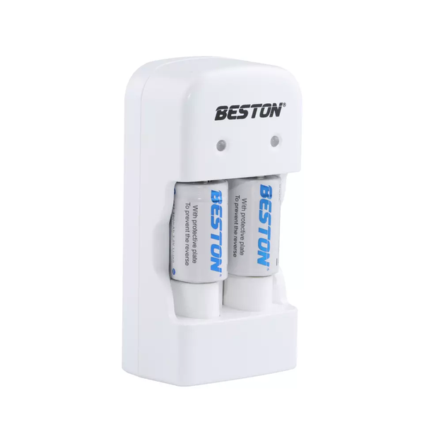 Beston CR2 LiFePO4 Battery | 15270 | 3V | 300mAh | 2 Pack w/ Charger