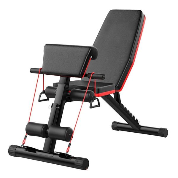 Abdominal Adjustable Utility Exercise Bench with Resistance Band E4-11-1