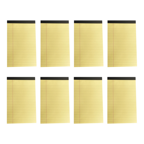 Yellow Pads 5x8 Notepads 8 Pack Small Note Pads Perforated for Work