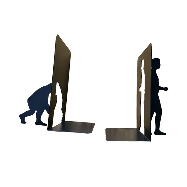 ALANES 1 Pair Creative Metal Bookends Book Ends Book Stand Shelf