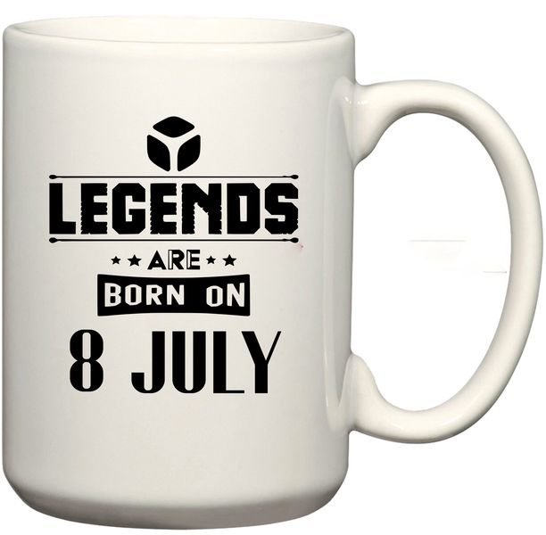 Legends Are Born on 8 July Birthday Coffee Mug