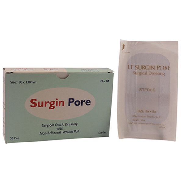 Surgin Pore Wound Dressing Pads 8x13cm 30's
