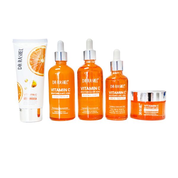 Dr Rashel Vitamin C Brightening &amp; Anti-Aging Skin Care Series - Set of 5