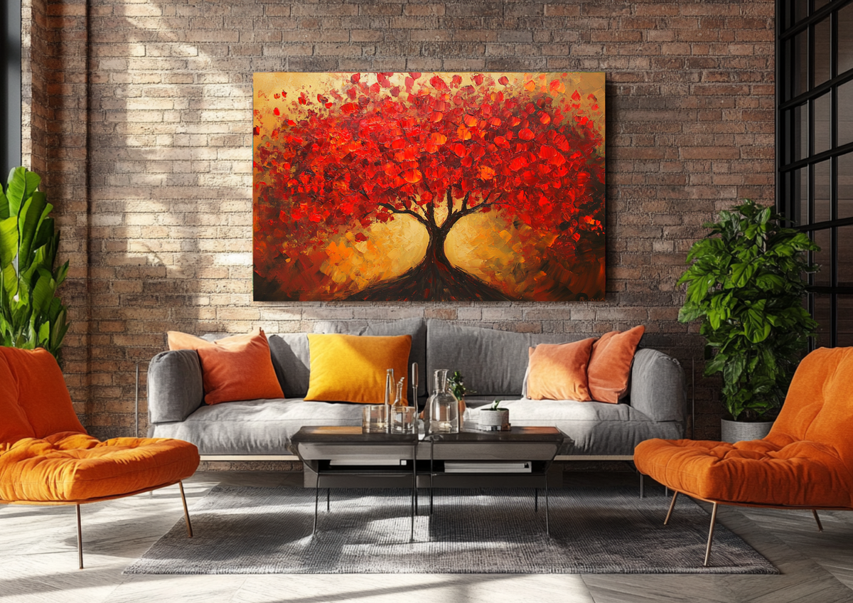 Canvas Wall Art - Red Tree Abstract - HC0076 | Shop Today. Get it