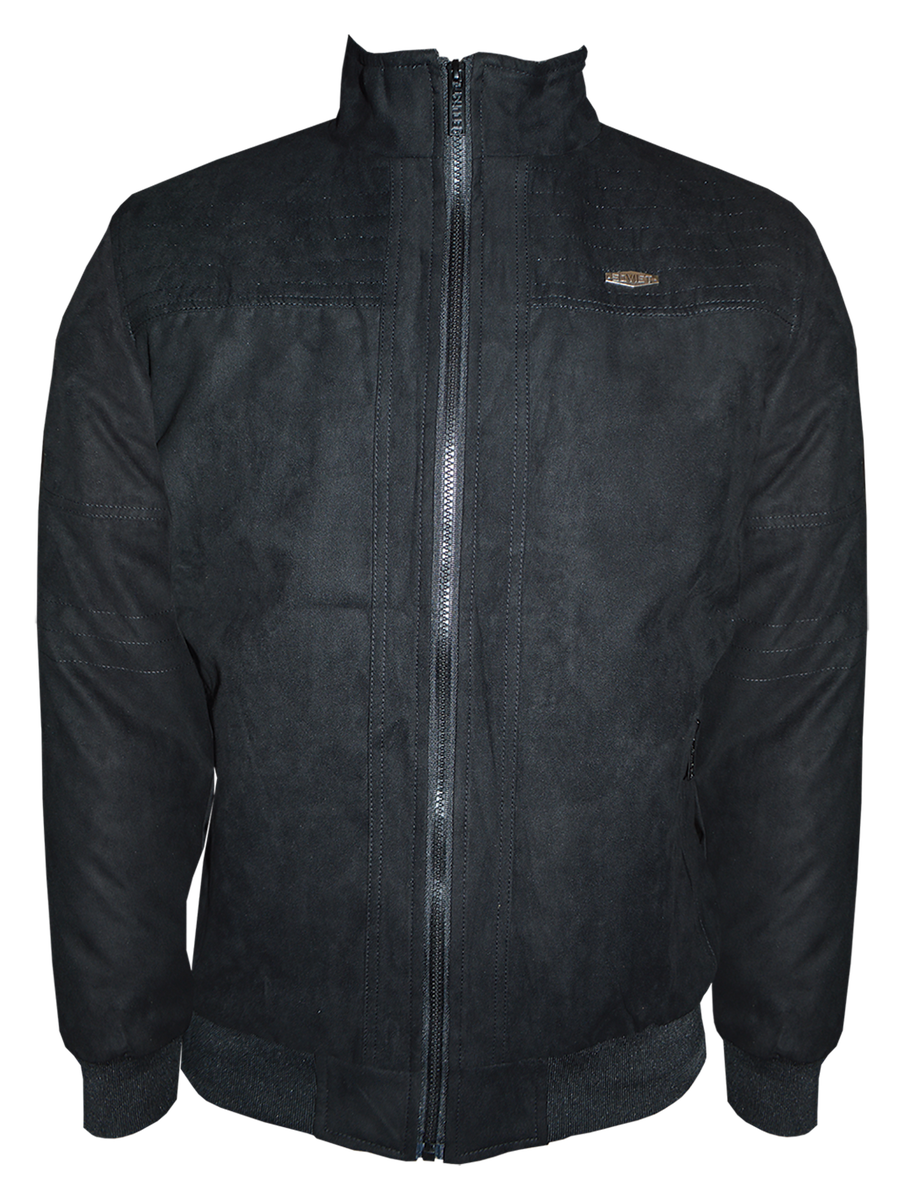 Soviet Mens Cuda Mock Suede Zip Through Jacket Black Buy Online In 
