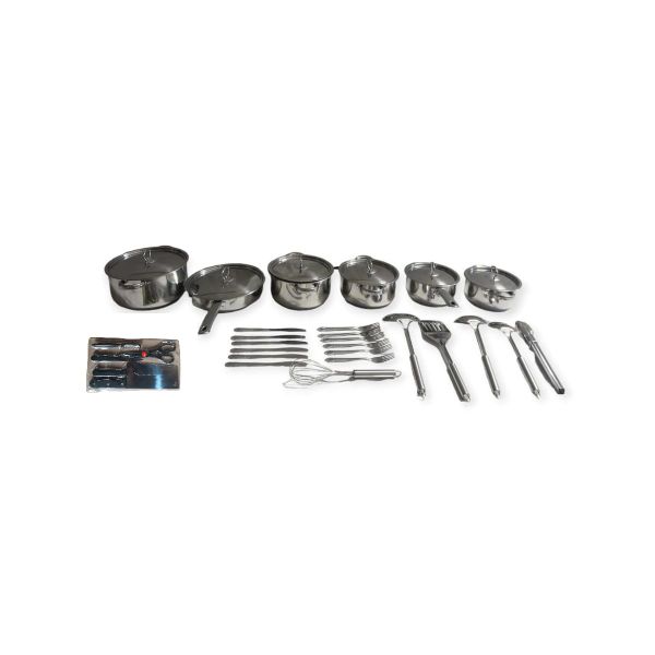 35 Piece Stainless Steel Cookware Set - Silver