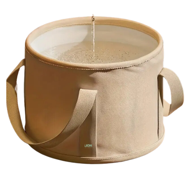 Foot Spa Bath Portable Bucket - Foot Soaking Bag - Beige