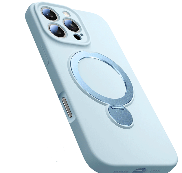 Phone Case Compatible with iPhone 16Pro Max 360 Rotating Bracket Silicone