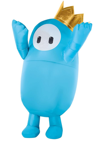 Halloween Spirit Adult Blue Fall Guys Crown Inflatable Costume Fan ...