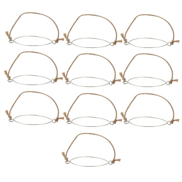 Hangers for Mason Jar Linen Rope Handles For 70mm Wide Mason Jars