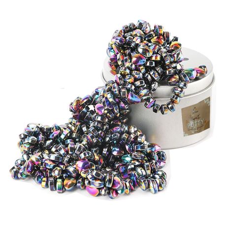 500 Piece Ferrite Putty Fidget Toy Stones In Tin Image
