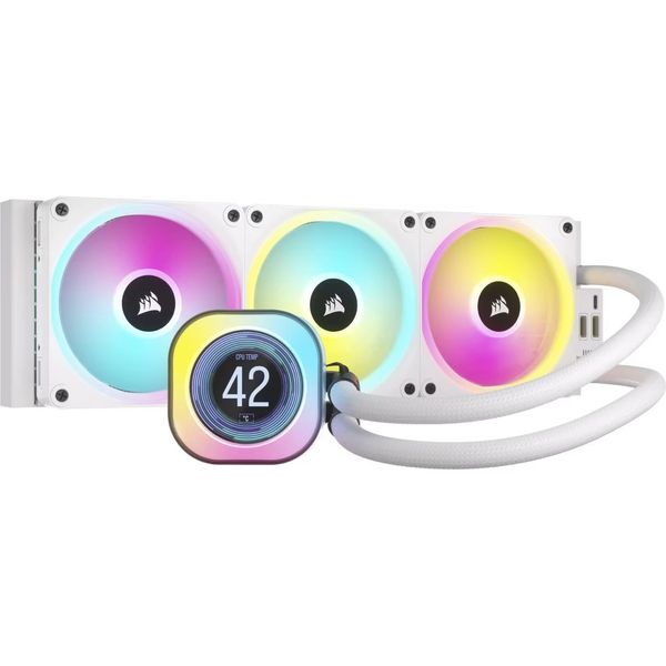 Corsair iCUE LINK H150i LCD Liquid CPU Cooler, White