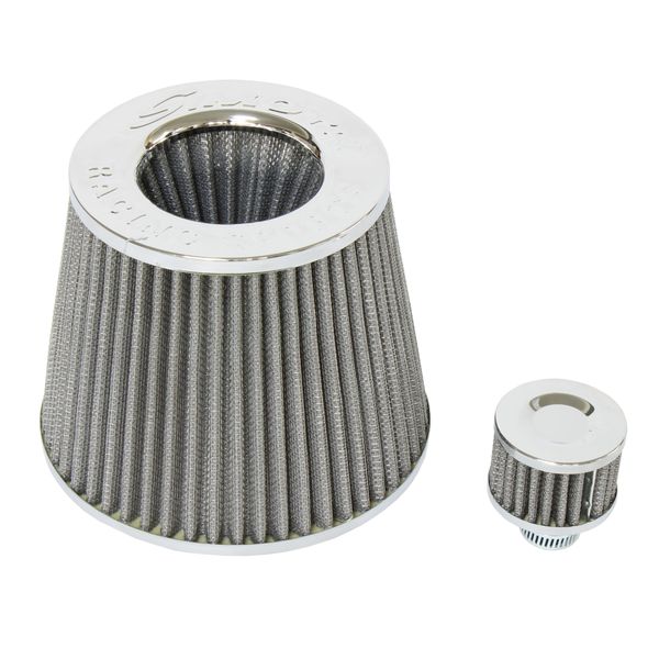 High-Performance Dual Cone Air Filter 76mm with Air Breather Filter - 12mm