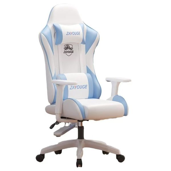 Ergonomic Gaming Chair with Headrest &amp; Footrest
