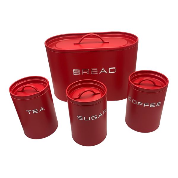 Breadbin and Cannister 4 Piece Set