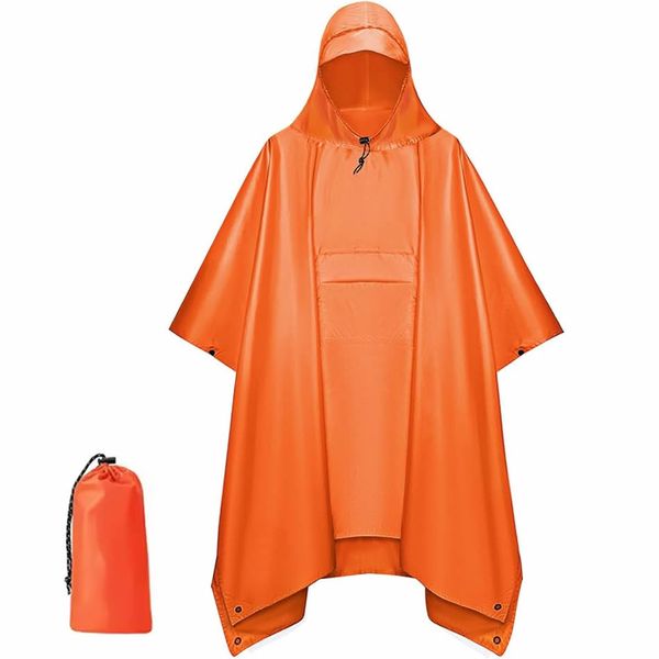 Multi-Functional Cape Hooded Raincoat Suitable For Outdoor Camping
