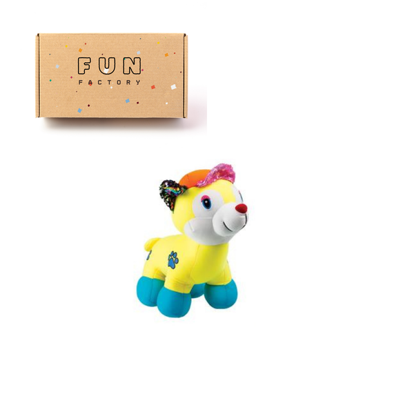Plush bright dog w/foambeads 32cm